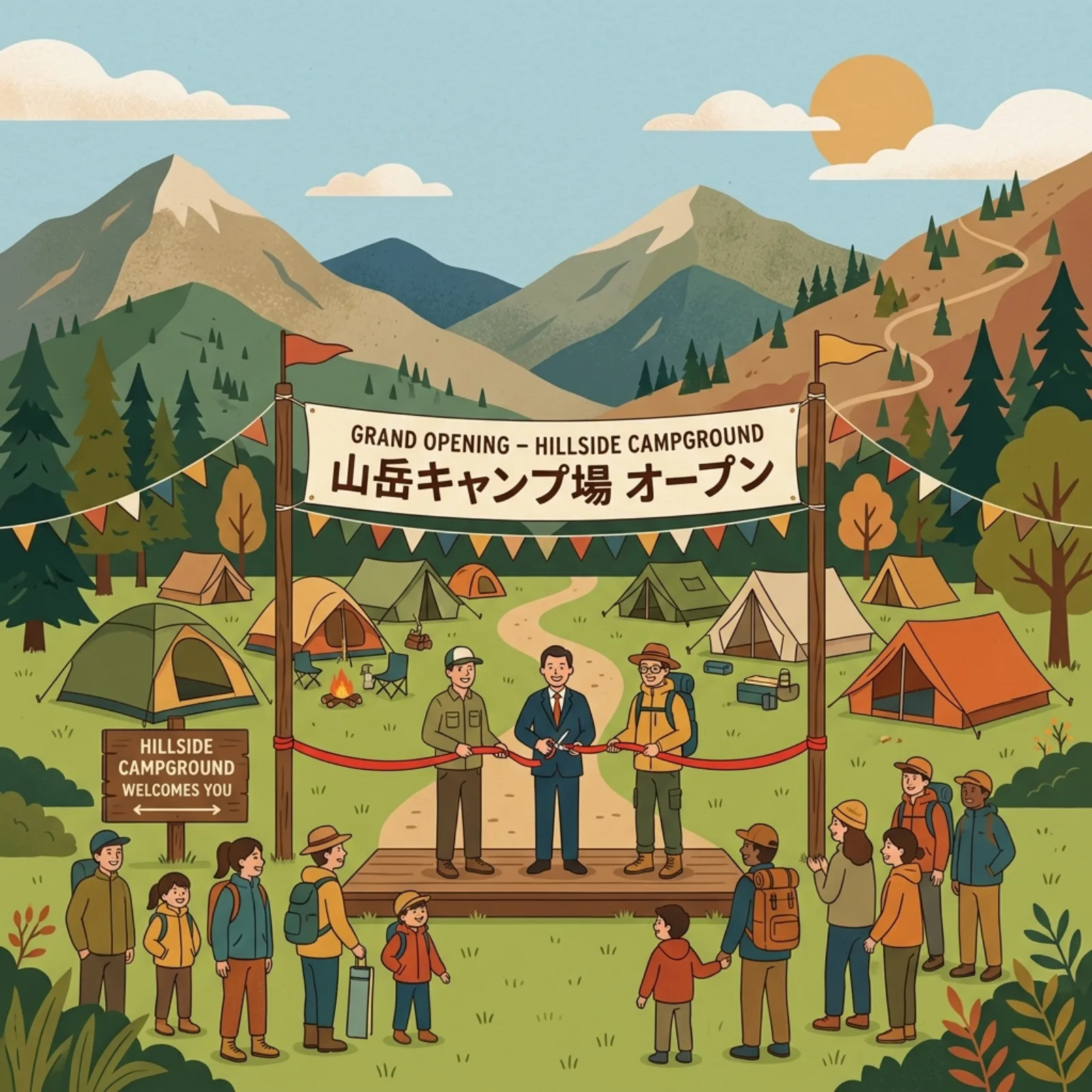 朝倉オートキャンプ場｜区画設計・料金設定から開業イベントまで（福岡県朝倉市）