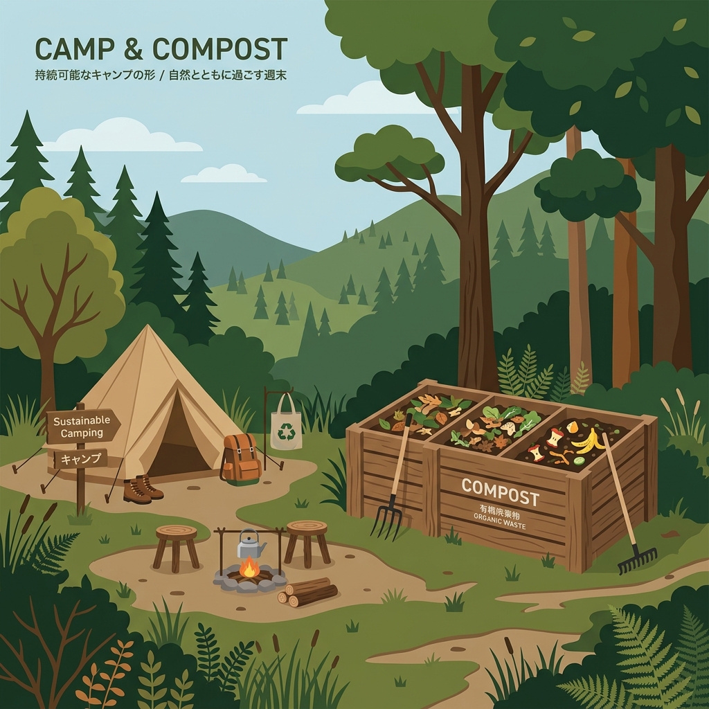 【体験談】キャンプ場でコンポストを使ってみた